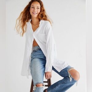 Free people Double Cloth Buttondown shirt